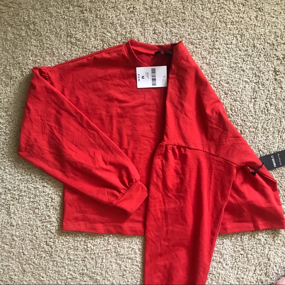 Still packaged Forever 21 Fiery Red Crop Top